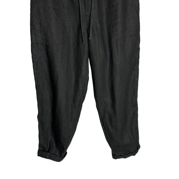NWOT James Perse Black Linen Utility Drape Pants-sz 2 (medium) - Picture 6 of 10